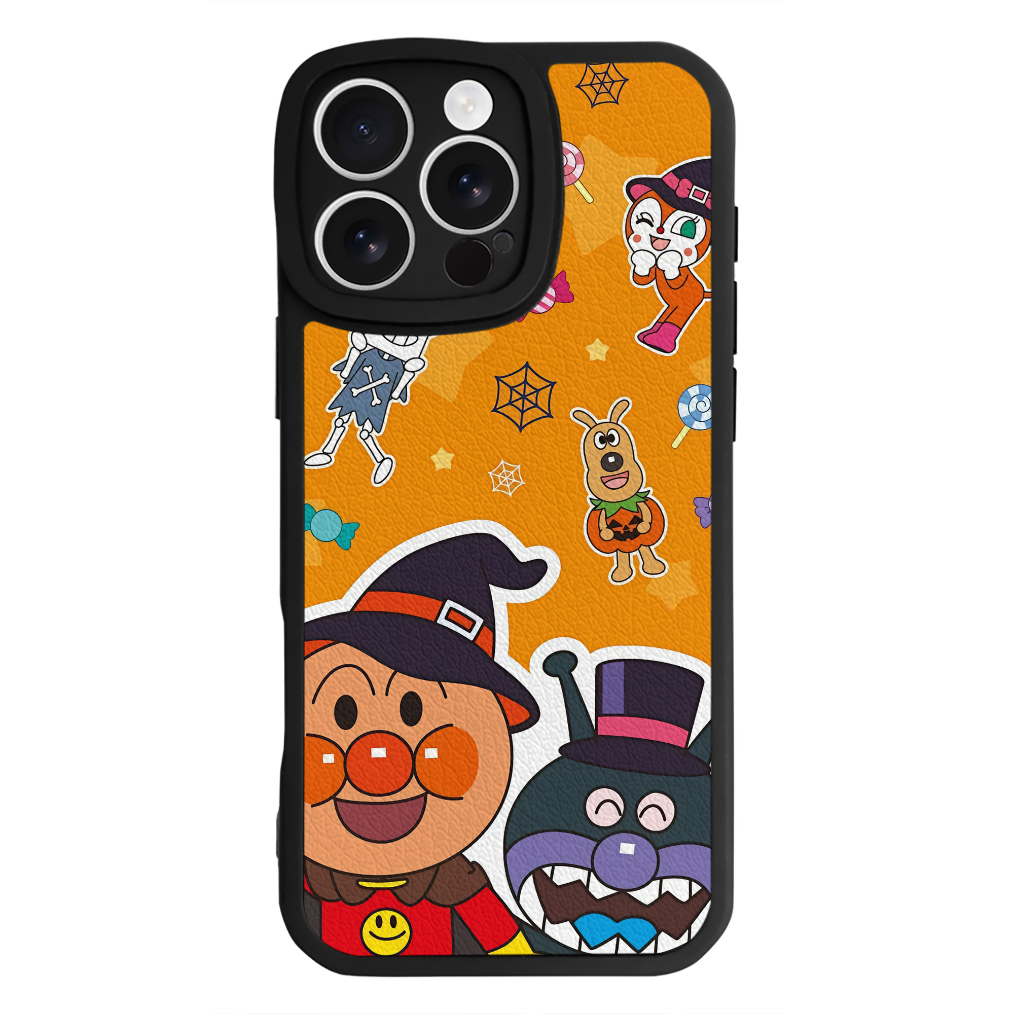 （画像用） アンパンマン Anpanman 【iPhone 16シリーズ対応】シリコンスマホケース（レザー調） 材質：シリコン